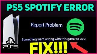 PS5 SPOTIFY ERROR EASY FIX! (Fast Solution)