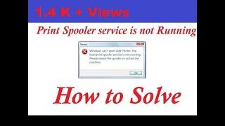 Print spooler service is not running in Windows pc (how to fix)