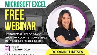 FREE Webinar:  MS Excel Basic Foundation Skills for Beginner Excel Users