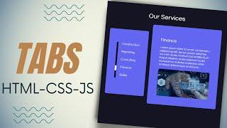 How To Create Stylish Tabs With Html Css Javascript | Responsive Tabs With HTML CSS JavasScript