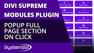 Divi Supreme Modules Popup Full Page Section On Click 