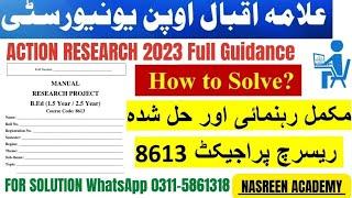 8613 Research project full solved Autumn 2024 | Bed Aiou | How to write 8613 Research project 2025