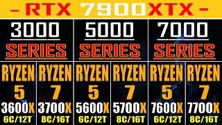 R5 3600X vs R7 3700X vs R5 5600X vs R7 5700X vs R5 7600X vs R7 7700X || PC GAMES TEST ||