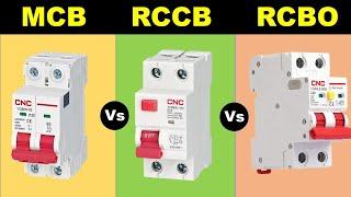 Difference Between MCB, RCCB & RCBO Circuit Breaker @TheElectricalGuy