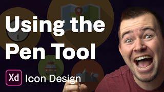Drawing Icons with the Pen tool | Ep 16/30 [Icon Design in Adobe XD]