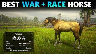 How to get TURKOMAN GOLD (Race+War) horse in Saint Denis for free | Best early horse in RDR2