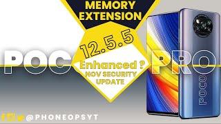 POCO X3 PRO MIUI 12.5.5 Stable Update Review | November Security | Memory Extension | Enhanced ?