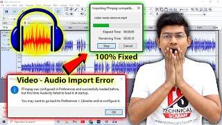 How to Solve Audio Import Problem in Audacity | Import Audio File in Audacity Error Problem Solve