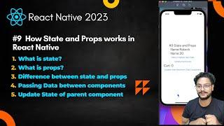 #9 How state and props works in React Native #reactnative #state #props