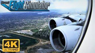 Microsoft Flight Simulator 2020 *NEW A380-800!!!* 4K EXTREME REALISM GRAPHICS LANDING IN NEW YORK