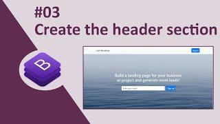 Bootstrap template #03 create the header section