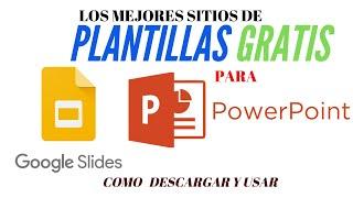 4 Sitios de PLANTILLAS PARA POWERPOINT y Google SLIDES GRATIS 