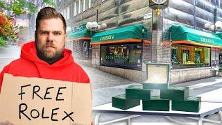 I Opened A FREE Rolex Shop Outside A Rolex Boutique