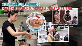 MASAKIN SOP BUNTUT SPESIAL BUAT MAS EMIL, SEHARIAN FULL SURPRISE! | Arumi Bachsin