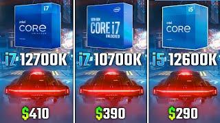 INTEL i7-12700K vs i7-10700K vs i5-12600K | Test in 6 Games