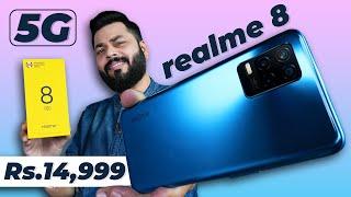 realme 8 5G Unboxing And First Impressions | Cheapest 5G Phone  Dimensity 700, 90Hz Screen & More