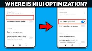 MIUI Optimization not found in developer options (solution)