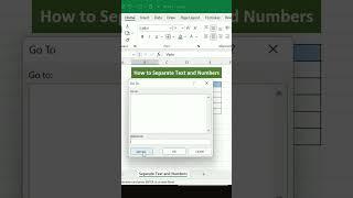 Separate (Split) & Sort Text & Numbers in Excel #shorts