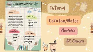 Cara Membuat Catatan/Notes Aestetic di Canva