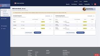 Swire Shipping eCommerce Platform - User Dashboard