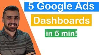 How To Create 5 Interactive DASHBOARD For Google Ads Campaigns IN 5 MIN (Using Google Data Studio)