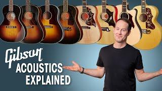 All Gibson Acoustic Models Explained | J-35, J-45, Hummingbird, Dove, etc. | Master Your Tone #12