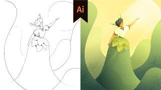 Texture Illustration Tutorial in Adobe Illustrator (4 Steps)