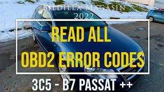 DIY / How to - Read all OBD2 error codes - 2009 Volkswagen Passat 2.0 TDi - Bildilla