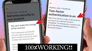 How to Fix You can't make this change at the moment Facebook Two Factor Authentication Problem 2024