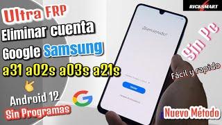  FRP Eliminar cuenta Google Samsung a31 a21s a02s a03s sin pc  nuevo 2023