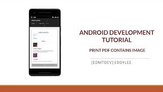 Android Development Tutorial - Print PDF contains Image