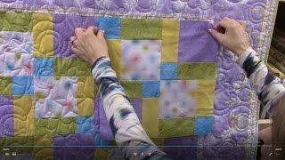 Let's Make! | Disappearing Nine Patch with Mitered Corner Borders Tutorial