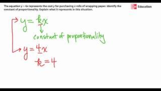 Identify the Constant of Proportionality