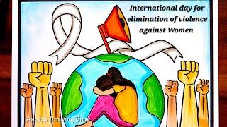 International day for the elimination of violence against Women drawing |Stop Violence Against women