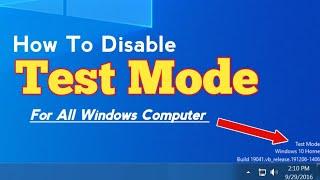 How to disable Test Mode | Windows 7, 8, 10, 11