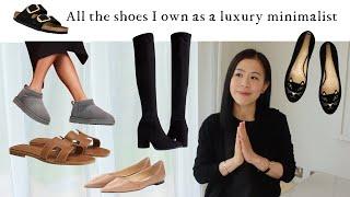 All the shoes I own as a luxury minimalist | Quiet Luxury, Practical, Comfy, Wearable, Versatile.