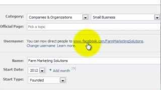 Creating a Custom Username For Your Facebook Farm URL