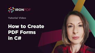How to Create PDF Forms in C# Using IronPDF