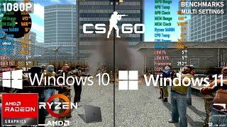 CS GO | Windows 10 vs Windows 11 | Ryzen 5600H | Integrated Graphics | iGPU | 1x8GB | Benchmarks