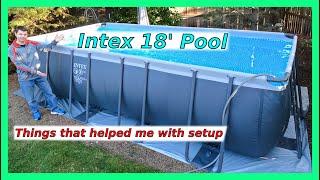 Intex 18ft Above Ground Pool Setup and Review