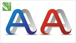 'A'- 3D Alphabetical Logo Design in CorelDraw I CorelDraw X7 Tutorial for Beginners