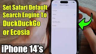 iPhone 14's/14 Pro Max: How to Set Default Safari Search Engine To DuckDuckGo/Ecosia