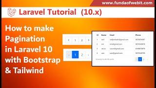 Laravel 10 - How to make pagination in Laravel 10 with Bootstrap & Tailwind step by step