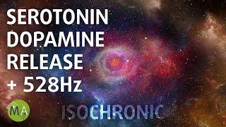 Serotonin + Dopamine Release Space Ambience + Isochronic Tones, 528Hz