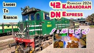 Homemade Iftar & Sehri in 42DN Karakoram Express | Ramadan Train Travel from Lahore to Karachi