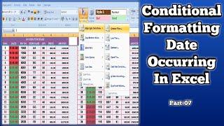 excel me conditional formatting date occurring | data entry in excel |excel tutorial in Hindi |