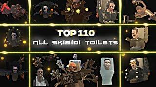 All skibidi toilets from weakest to strongest (TOP 110) #skibiditoilet #viral #foryou