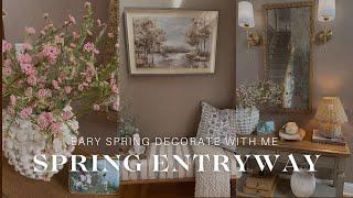 SPRING DECORATE WITH ME | SIMPLE SPRING ENTRYWAY DECORATING IDEAS 2025