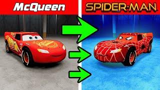HOW TO PLAY as SPIDER-MAN Lightning McQueen in BeamNG.drive