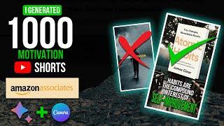 1,000 YouTube Shorts in 14 MINUTES (Canva + Bard) | I Generated Motivation YouTube shorts.